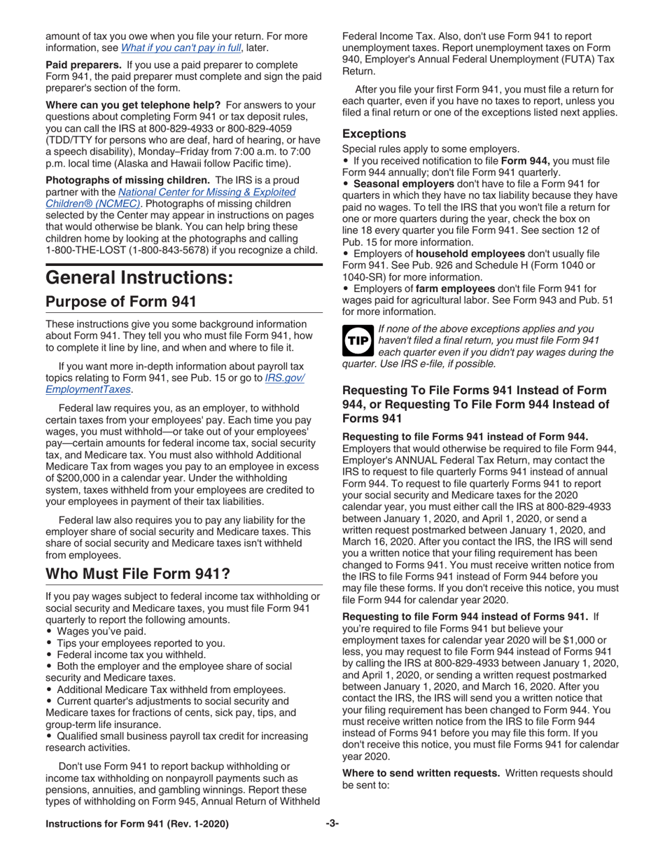Instructions for IRS Form 941 Employers Quarterly Federal Tax Return, Page 5