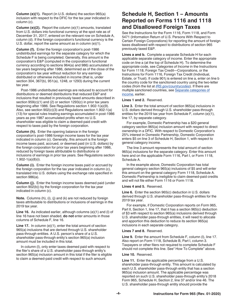 Instructions for IRS Form 965 Inclusion of Deferred Foreign Income Upon Transition to Participation Exemption System, Page 4