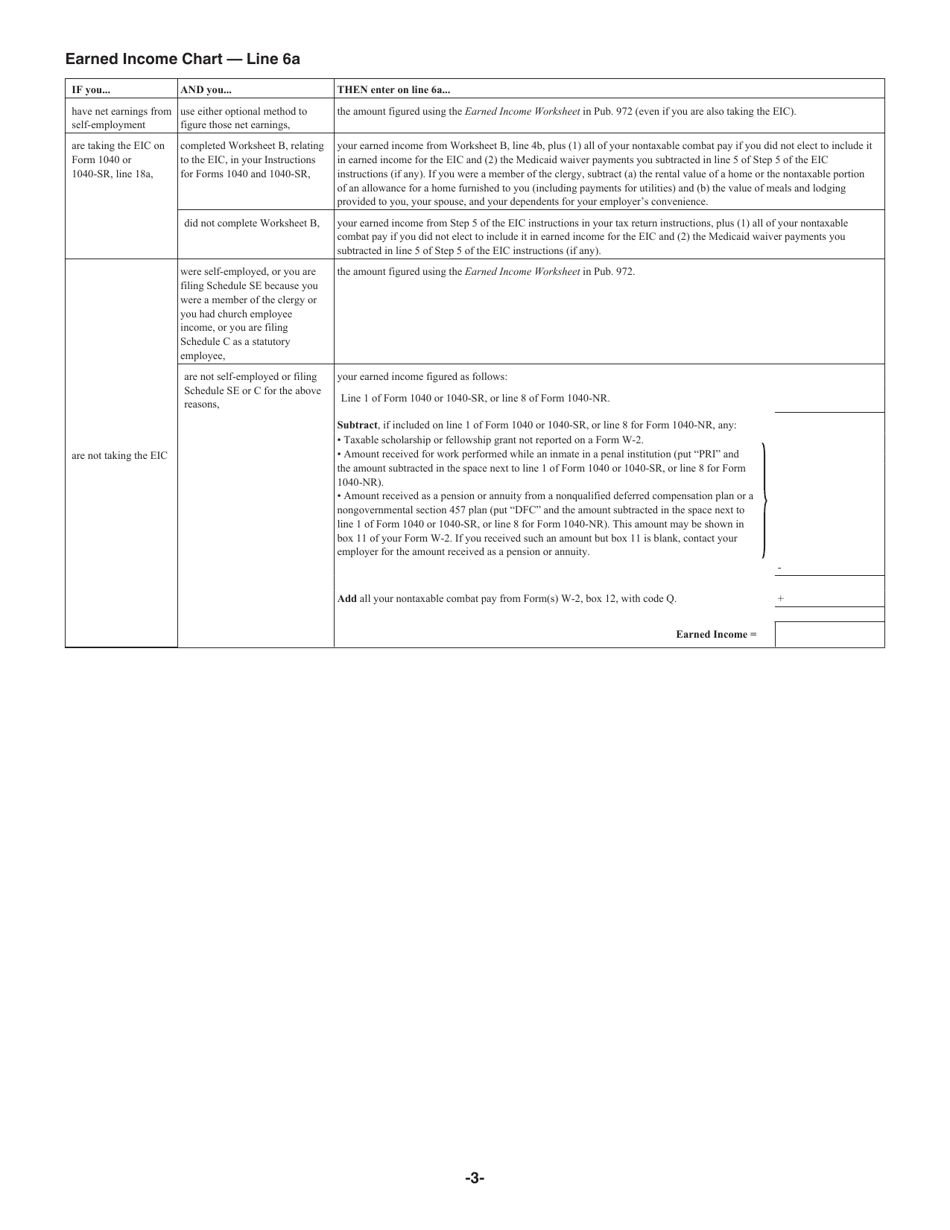 Instructions for IRS Form 1040, 1040-SR Schedule 8812 Additional Child Tax Credit, Page 3