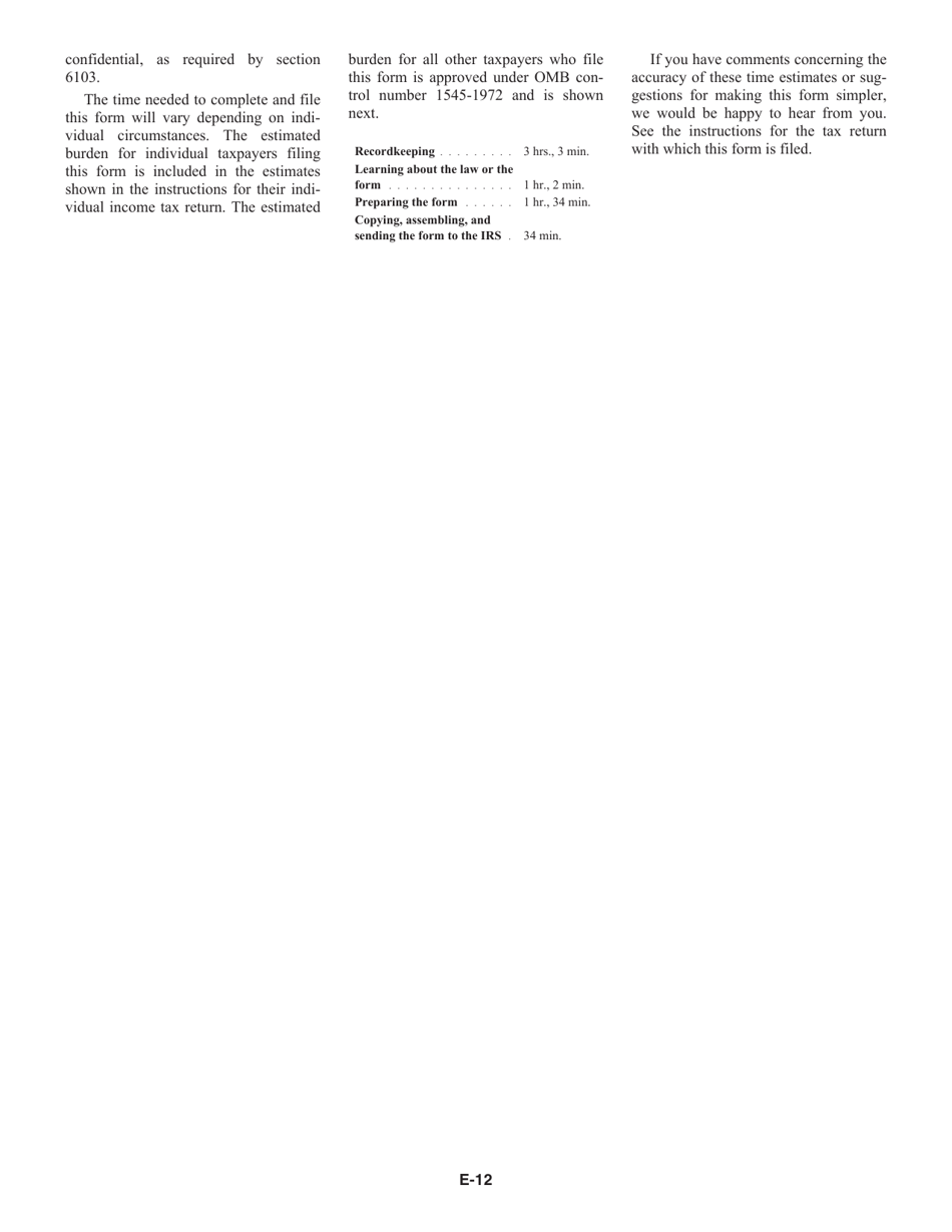 Instructions for IRS Form 1040, 1040-SR Schedule E Supplemental Income and Loss, Page 12