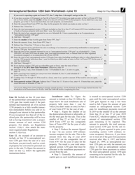 Instructions for IRS Form 1040, 1040-SR Schedule D Capital Gains and Losses, Page 14