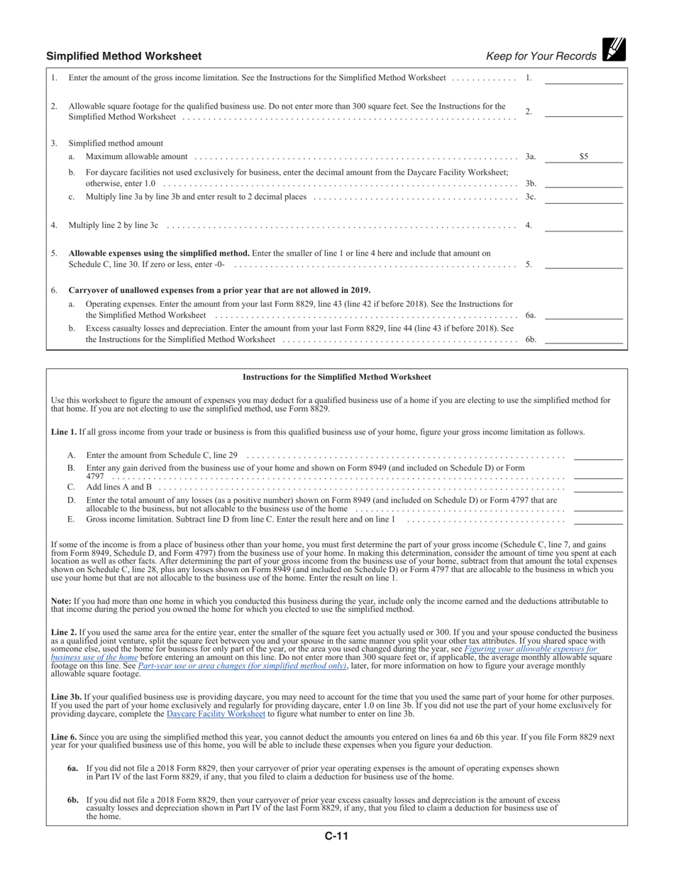 Download Instructions for IRS Form 1040, 1040-SR Schedule C Profit or ...