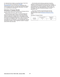 Instructions for IRS Form 1040-X Amended U.S. Individual Income Tax Return, Page 21
