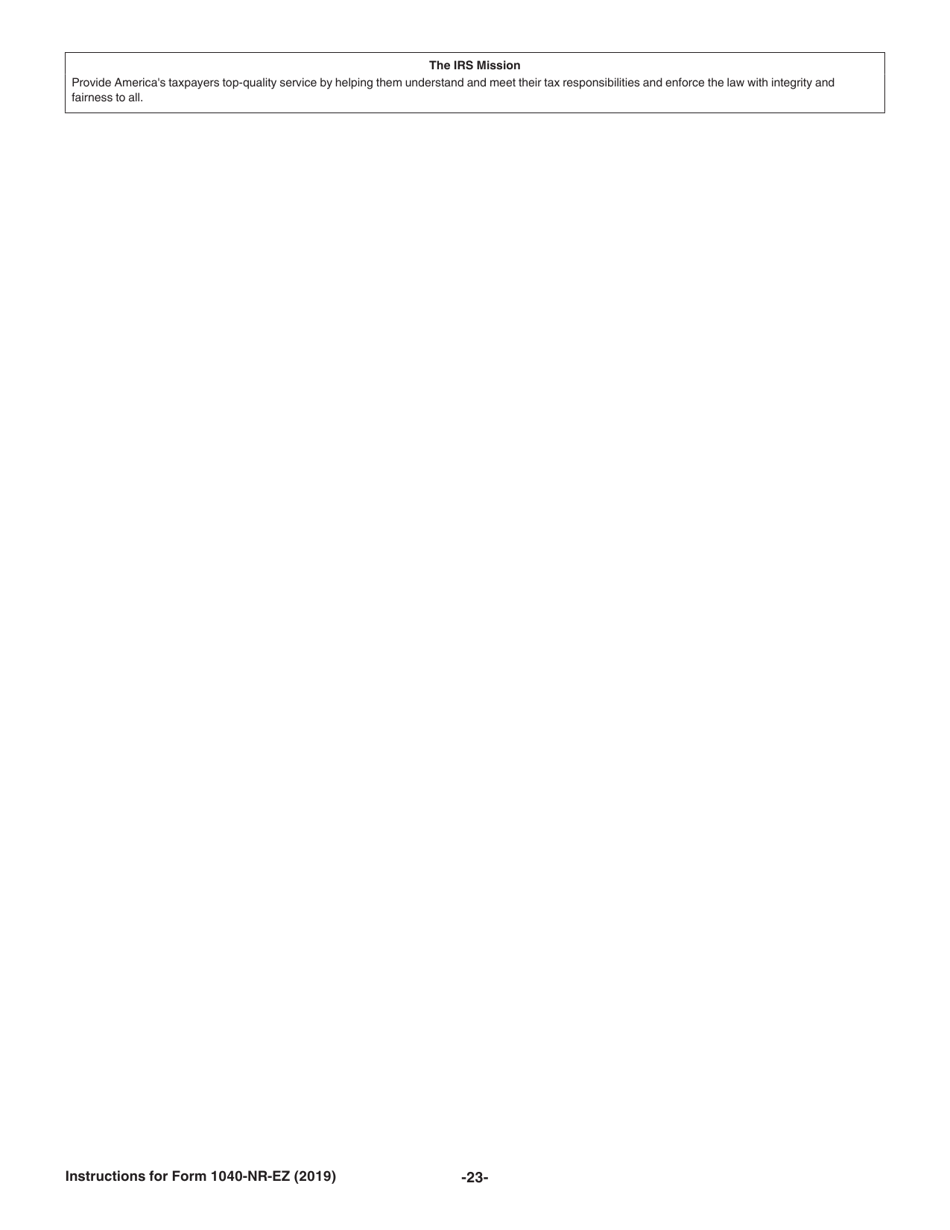 Instructions for IRS Form 1040-NR-EZ U.S. Income Tax Return for Certain Nonresident Aliens With No Dependents, Page 23