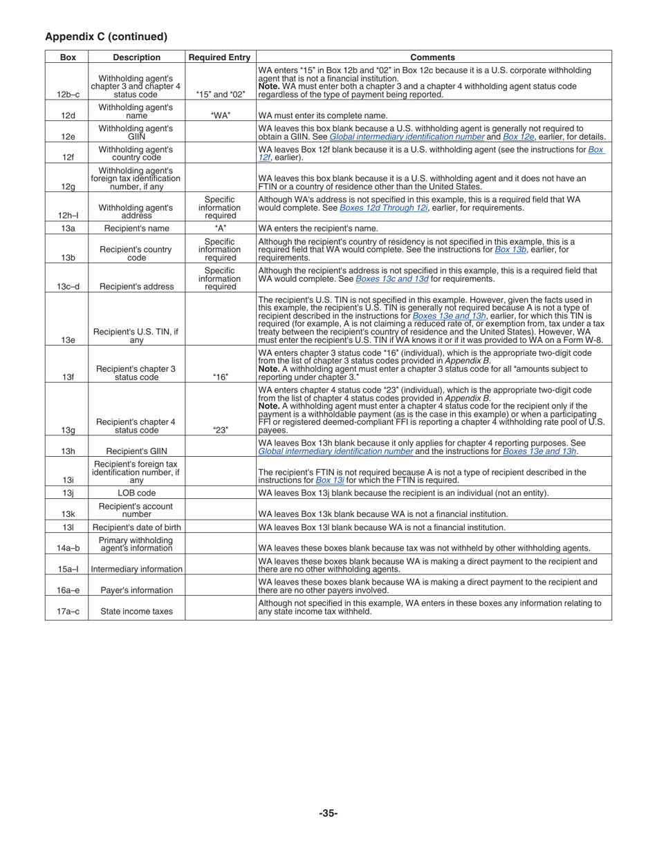 Instructions for IRS Form 1042-S Foreign Persons U.S. Source Income Subject to Withholding, Page 35