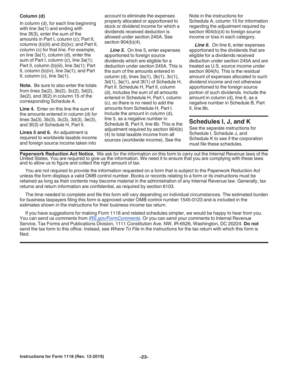 Instructions for IRS Form 1118 Foreign Tax Credit - Corporations, Page 23