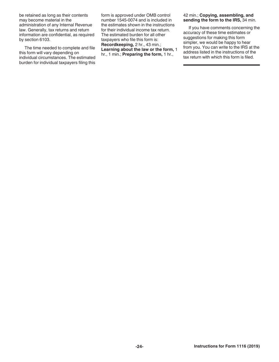 Instructions for IRS Form 1116 Foreign Tax Credit (Individual, Estate, or Trust), Page 24