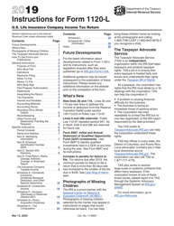 Document preview: Instructions for IRS Form 1120-L U.S. Life Insurance Company Income Tax Return