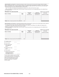 Instructions for IRS Form 8582-CR Passive Activity Credit Limitations, Page 11