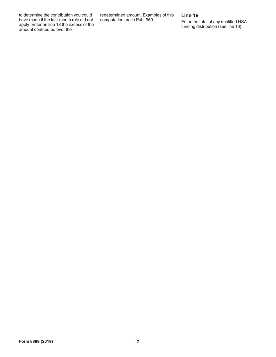Instructions for IRS Form 8889 Health Savings Accounts (Hsas), Page 7