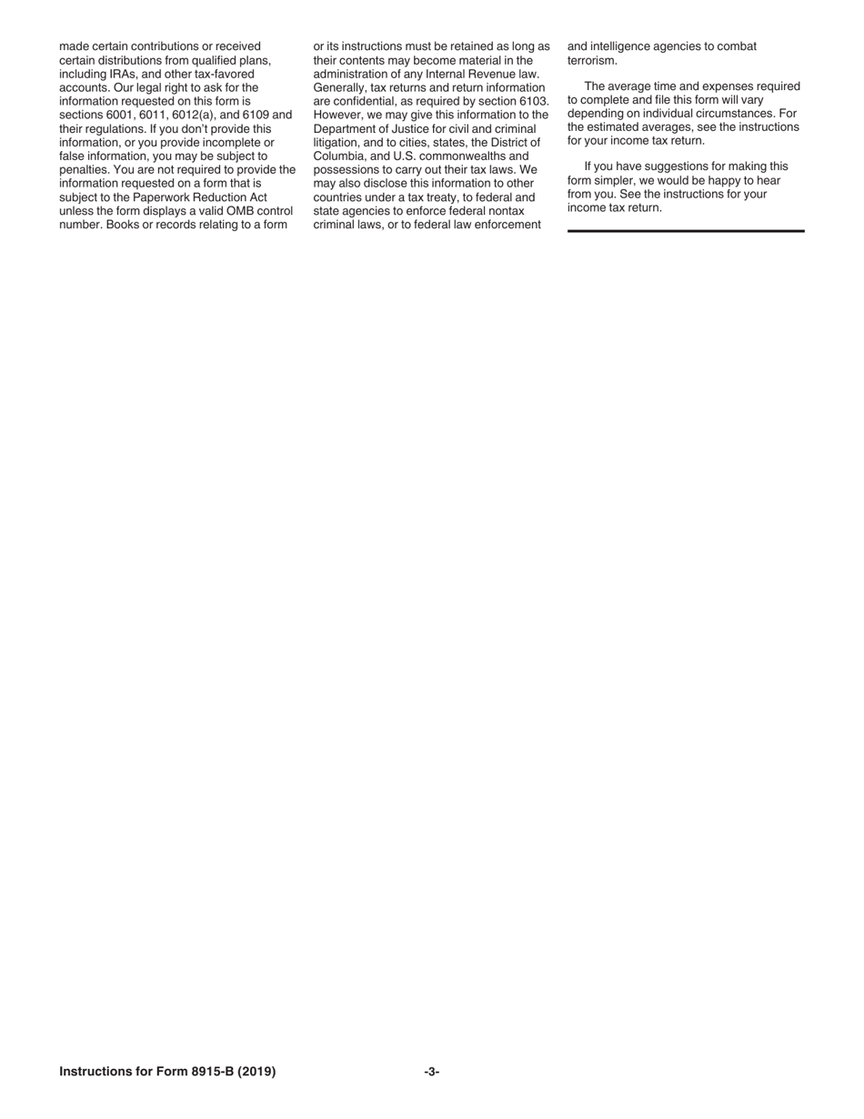 Instructions for IRS Form 8915-B Qualified 2017 Disaster Retirement Plan Distributions and Repayments, Page 3