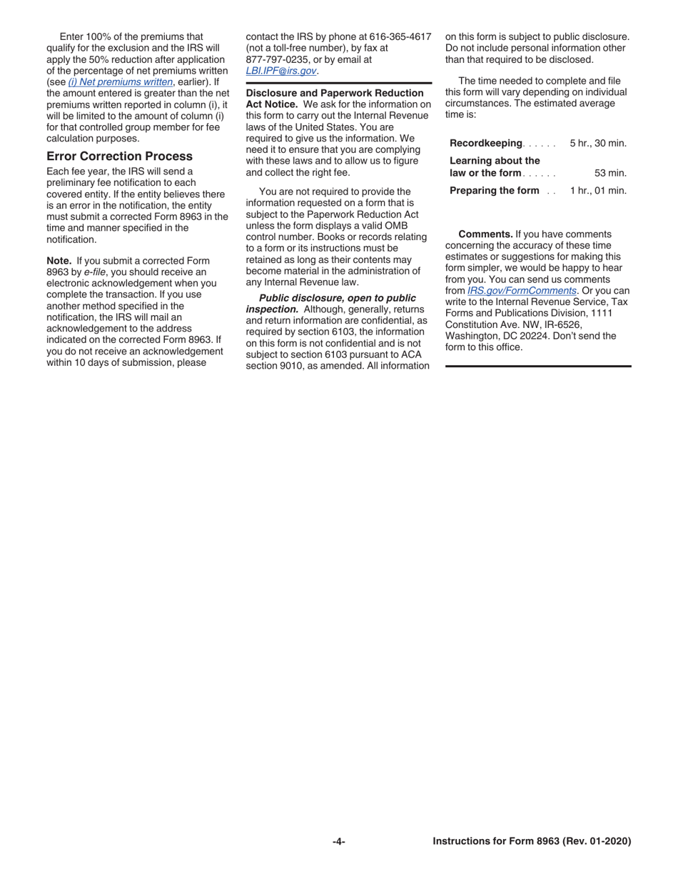 Instructions for IRS Form 8963 Report of Health Insurance Provider Information, Page 4