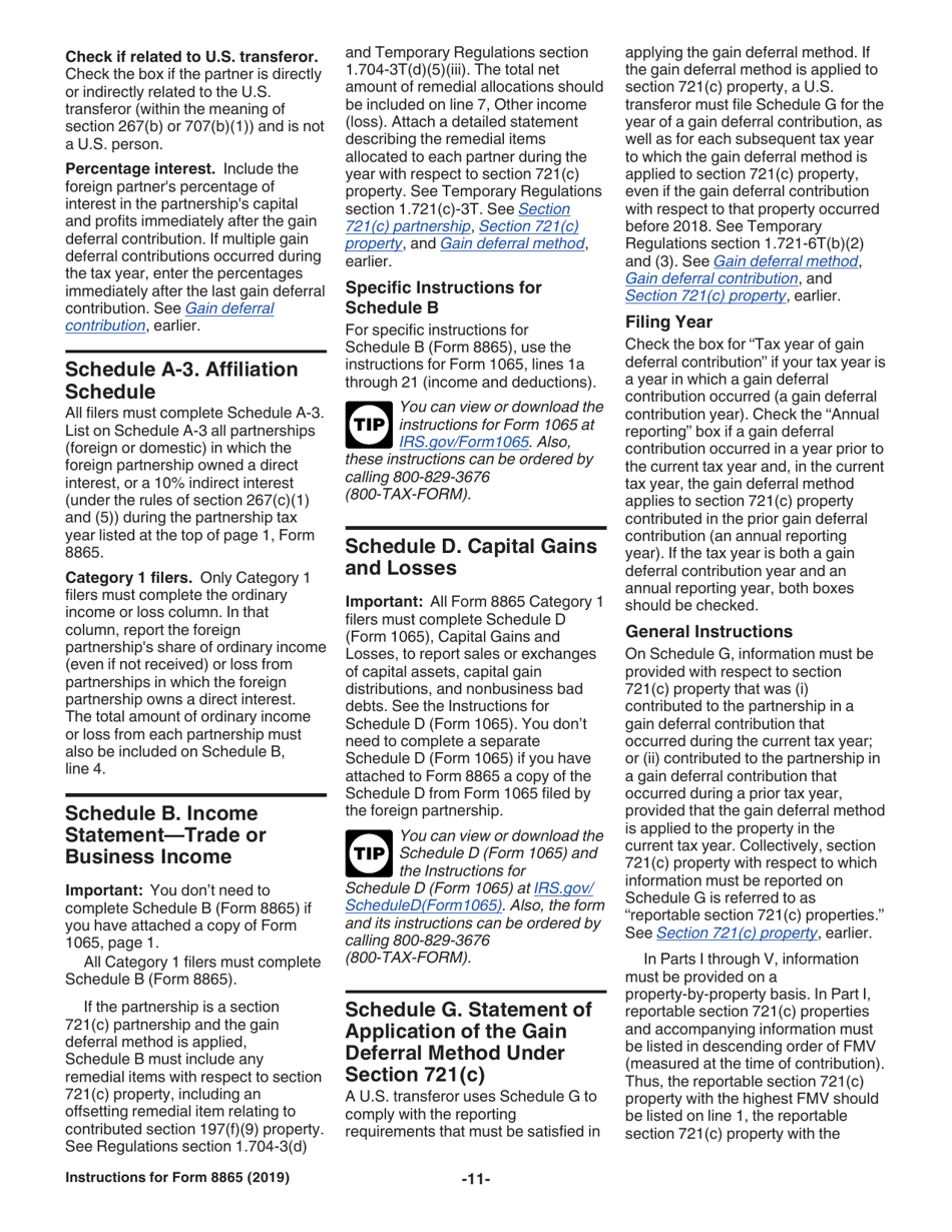 Instructions for IRS Form 8865 Return of U.S. Persons With Respect to Certain Foreign Partnerships, Page 11