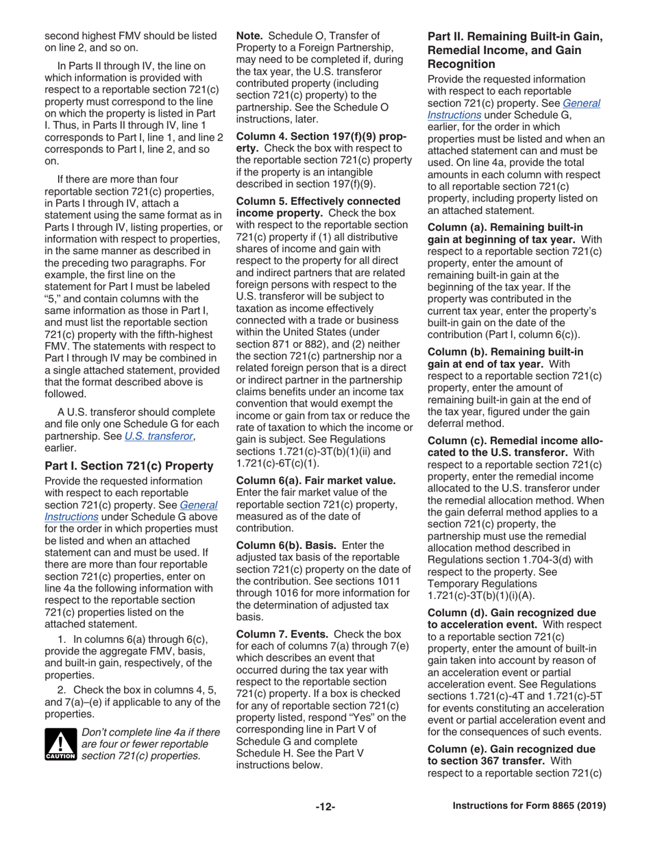 Instructions for IRS Form 8865 Return of U.S. Persons With Respect to Certain Foreign Partnerships, Page 12