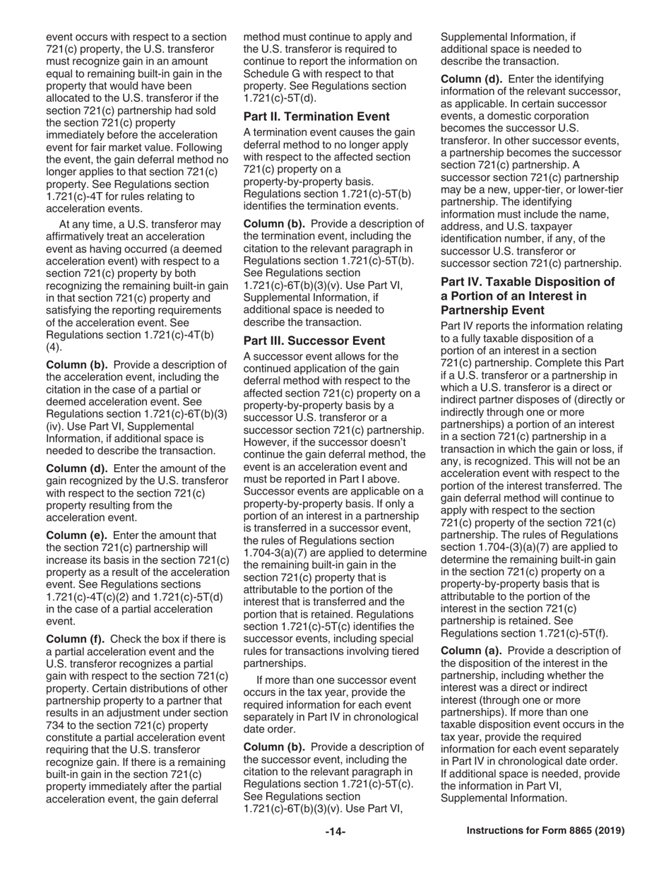 Instructions for IRS Form 8865 Return of U.S. Persons With Respect to Certain Foreign Partnerships, Page 14