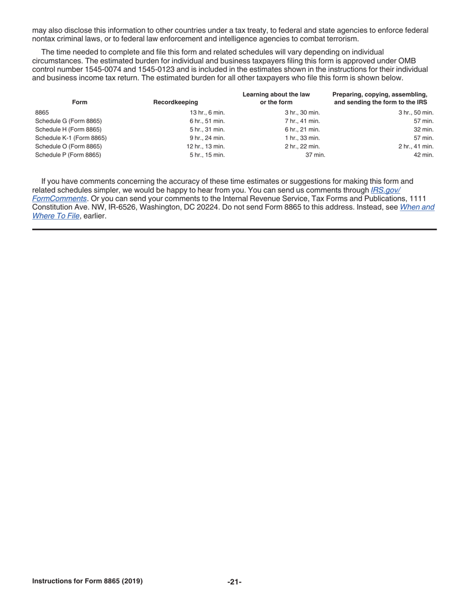 Instructions for IRS Form 8865 Return of U.S. Persons With Respect to Certain Foreign Partnerships, Page 21