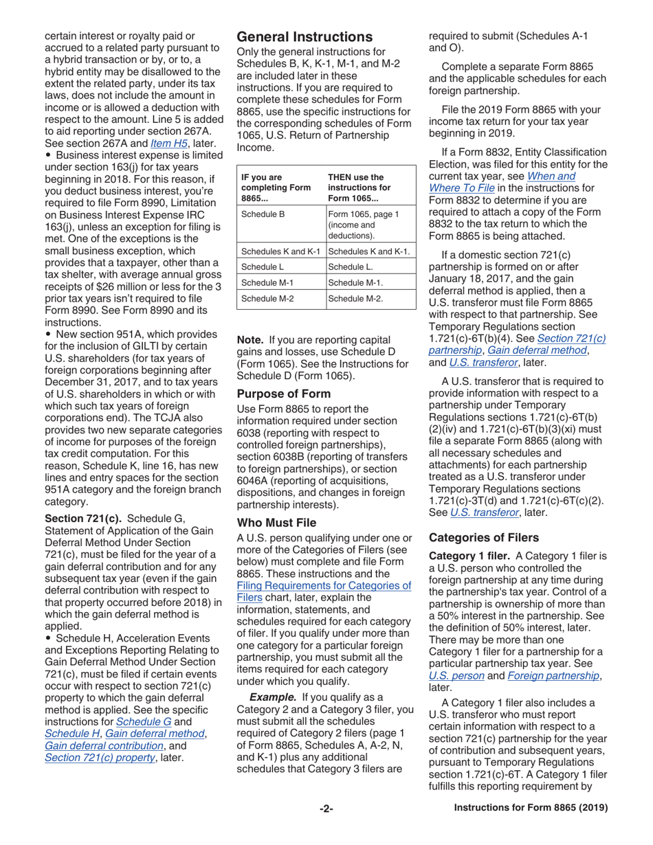 Instructions for IRS Form 8865 Return of U.S. Persons With Respect to Certain Foreign Partnerships, Page 2