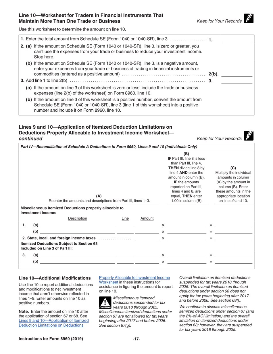 Instructions for IRS Form 8960 Net Investment Income Tax - Individuals, Estates, and Trusts, Page 17