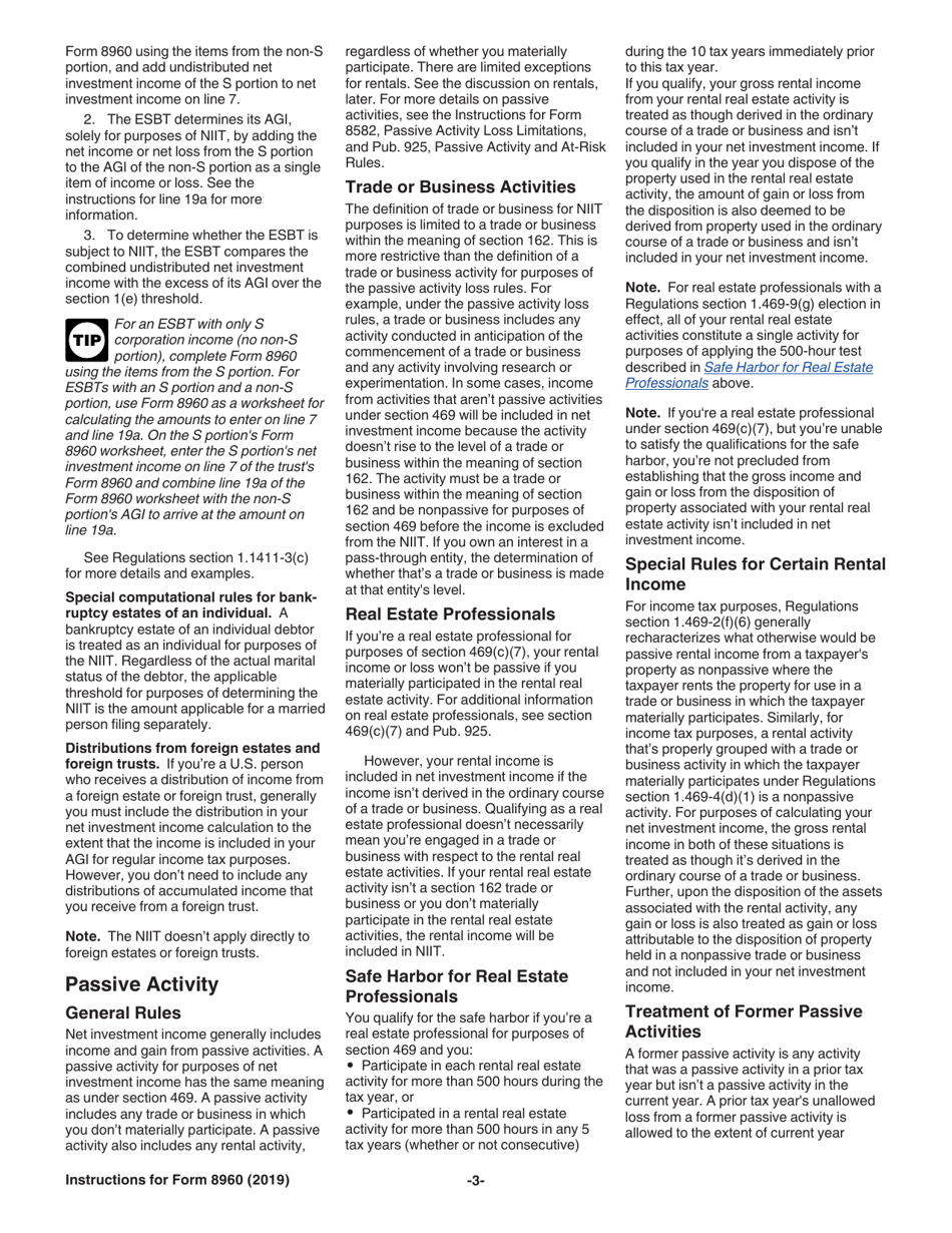 Instructions for IRS Form 8960 Net Investment Income Tax - Individuals, Estates, and Trusts, Page 3
