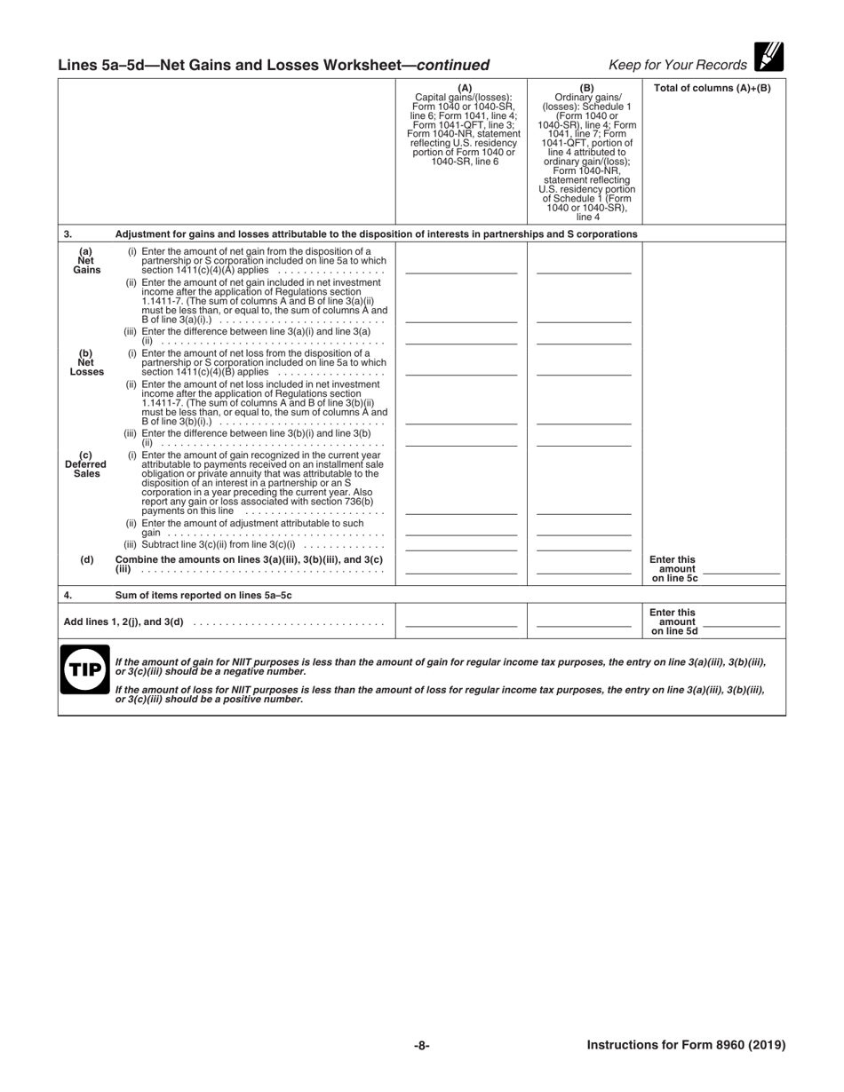 Instructions for IRS Form 8960 Net Investment Income Tax - Individuals, Estates, and Trusts, Page 8