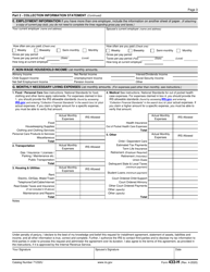 IRS Form 433-H Installment Agreement Request and Collection Information Statement, Page 3