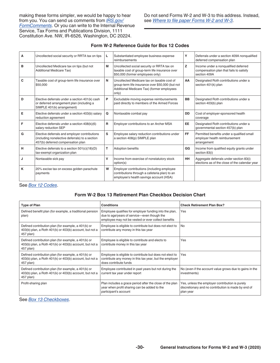 Instructions for IRS Form W-2, W-3, W-2AS, W-2CM, W-2GU, W-2VI, W-3SS, W-2C, W-3C, Page 30