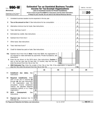 IRS Form 990-W Estimated Tax on Unrelated Business Taxable Income for Tax-Exempt Organizations