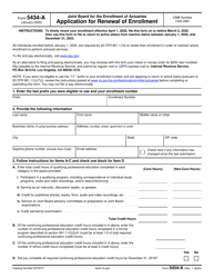 IRS Form 5434-A Application for Renewal of Enrollment