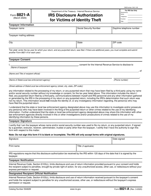 IRS Form 8821 A Fill Out Sign Online And Download Fillable PDF 