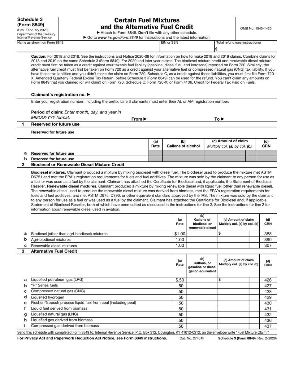 Irs Form 8849 Fillable - Printable Forms Free Online