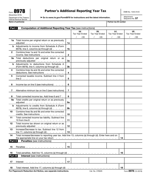 IRS Form 8978  Printable Pdf