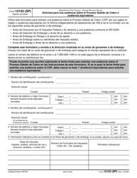 Document preview: IRS Formulario 12153 (SP) Solicitud Para Una Audiencia Sobre El Debido Proceso De Cobro O Una Audiencia Equivalente (Spanish)