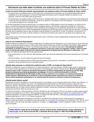 IRS Formulario 12153 (SP) Solicitud Para Una Audiencia Sobre El Debido Proceso De Cobro O Una Audiencia Equivalente (Spanish), Page 3