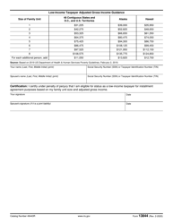 IRS Form 13844 Application for Reduced User Fee for Installment Agreements, Page 2