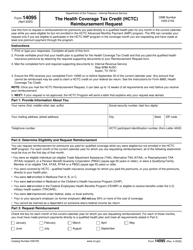 IRS Form 14095 The Health Coverage Tax Credit (Hctc) Reimbursement Request
