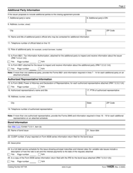 IRS Form 14429 Tax Exempt Bonds Voluntary Closing Agreement Program Request, Page 2