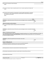IRS Form 15237-A Request for Section 7430 Recoverable Costs, Page 2