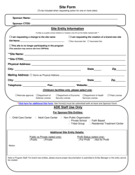 Health and Nutrition Services Entity Data Form - Add/Change/Delete Form - Arizona, Page 2