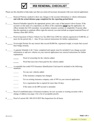 Form IRP-33 Irb Renewal Checklist - New York