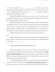 Order and Judgement Appointing Successor Guardian and Directing Final Report and Account - Nassau County, New York, Page 4