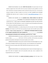 Order and Judgement Appointing Successor Guardian and Directing Final Report and Account - Nassau County, New York, Page 7