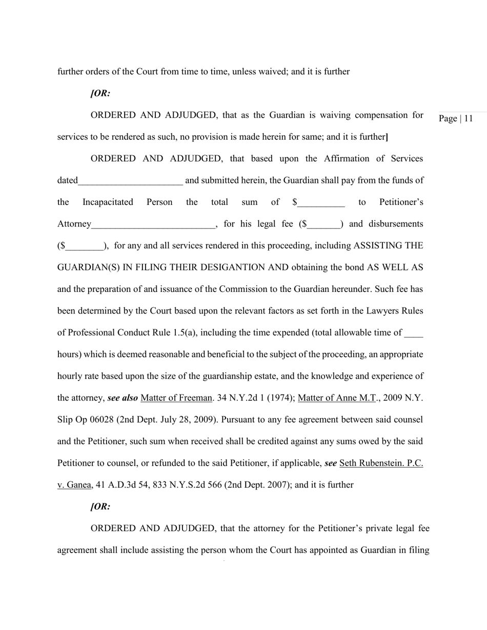 Order and Judgement Appointing Guardian - Nassau County, New York, Page 13