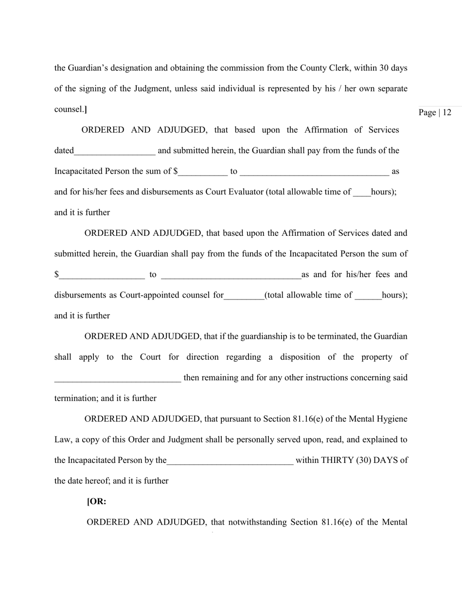 Order and Judgement Appointing Guardian - Nassau County, New York, Page 14