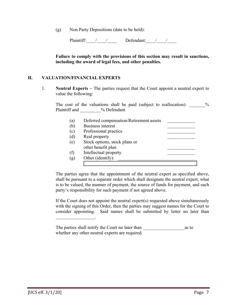 Preliminary Conference Stipulation / Order Contested Matrimonial - New York, Page 7