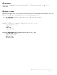 Firm Reinstatement Application - Oregon, Page 4