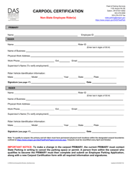 Carpool Certification - Non-state Employee Riders - Oregon, Page 2