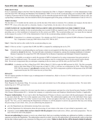 Form NYC-300 Mandatory First Installment (Mfi) by Business C Corporations - New York City, Page 2