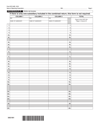 Form NYC-3A/B Subsidiary Detail Spreadsheet Attachment to Form Nyc-3a Combined General Corporation Tax Return - New York City, Page 2