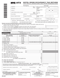Form NYC-HTX Hotel Room Occupancy Tax Return for Use by Operators and Room Remarketers - New York City