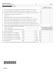 Form NYC-3A Combined General Corporation Tax Return - New York City, Page 9
